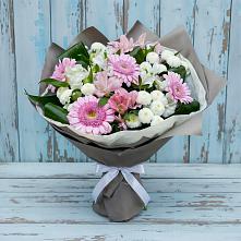 Букет цветов из:  Герберы, Альстромерии и Хризантемы в Елабуге
