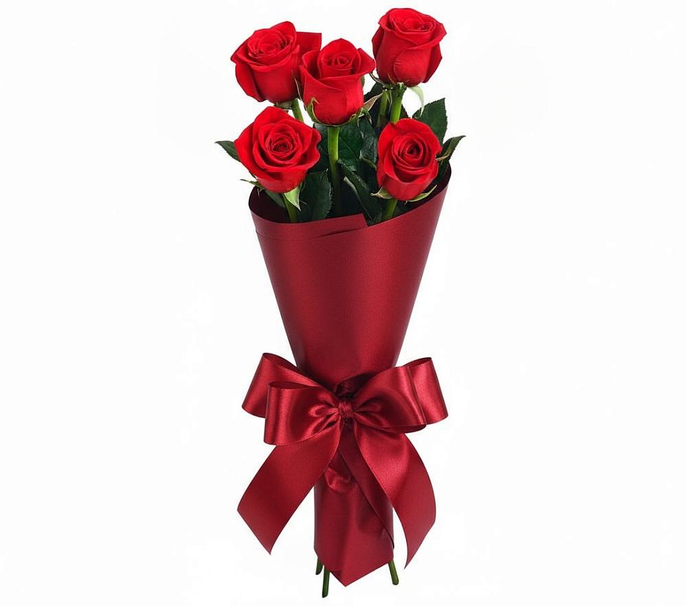 Букет 5 Красных роз Эдлесс Лав в Елабуге