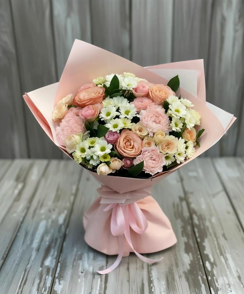 Букет цветов из: Гвоздики, Розы и Хризантемы в Елабуге