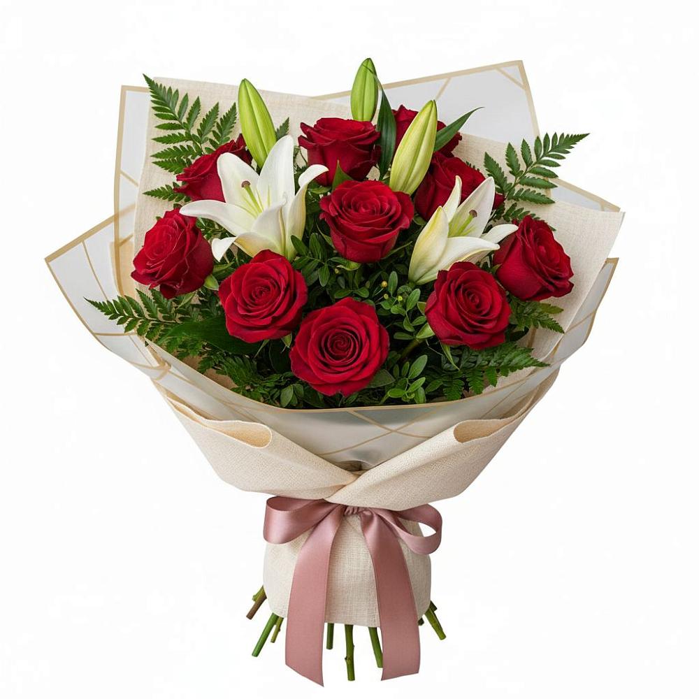 Букет цветов из: Лилии и Розы в Елабуге