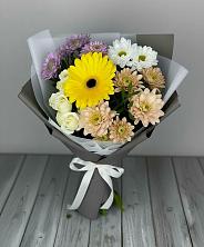Букет цветов из:  Розы, Герберы и Хризантемы в Елабуге