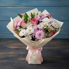 Букет цветов из:  Хризантемы, Альстромерии и Розы в Елабуге