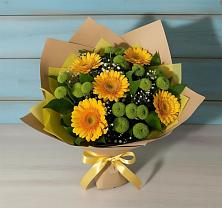 Букет цветов из:  Герберы и Хризантемы в Елабуге