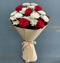 Букет цветов из:  Розы и Хризантемы в Елабуге