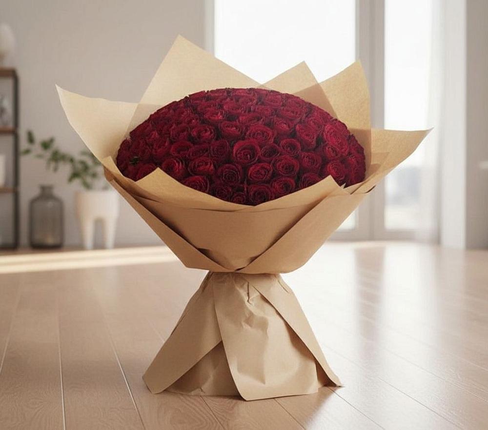 Букет 101 Красная роза в Елабуге