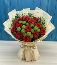 Букет цветов из:  Розы и Хризантемы в Елабуге