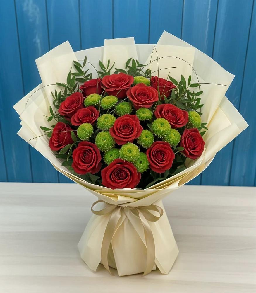 Букет цветов из: Розы и Хризантемы в Елабуге