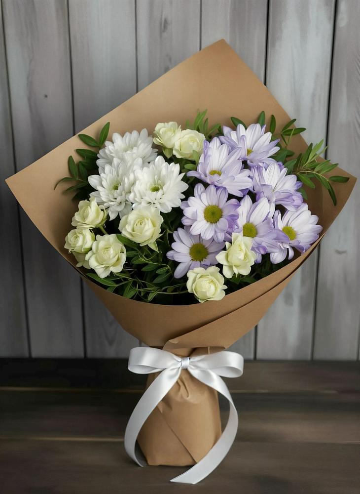 Букет цветов из: Хризантемы и Розы в Елабуге