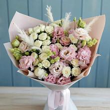 Букет цветов из:  Альстромерии и Розы #REPLACE_PRED# Елабуге