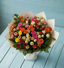 Букет Микс из разноцветных кустовых роз #REPLACE_PRED# Елабуге